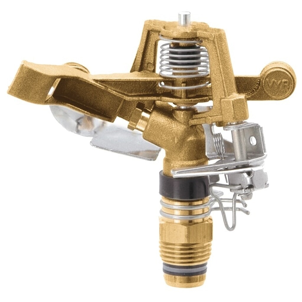 GEKA Kreis- und Sektoren-Hochregner V80S, Messing, Ø 26 m G3/4″ AG, mit Standspitzen Produktabbildung: GEKA Kreis- und Sektoren-Hochregner V80S, Messing, Ø 26 m G3/4″ AG, mit Standspitzen