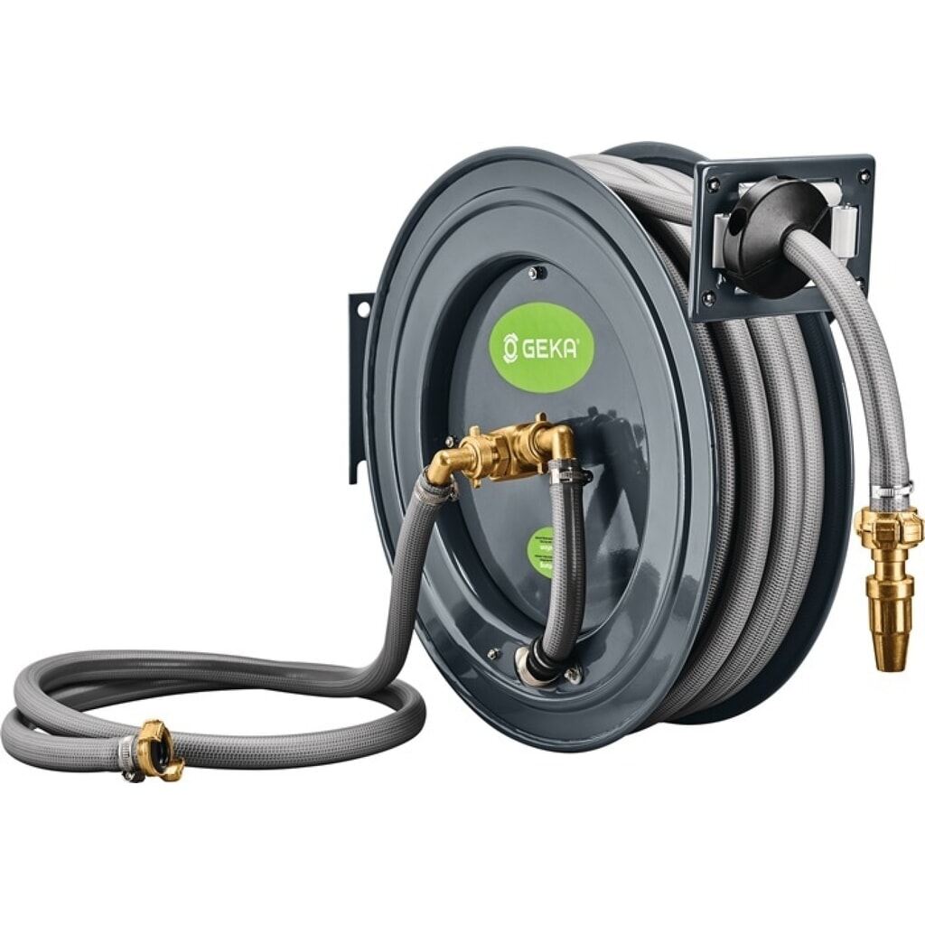 GEKA Schlauchwagen PA 20 SK, pulv. Stahl, Anschlussgewinde 33,25 mm G 1 AG Produktabbildung: GEKA Schlauchwagen PA 20 SK, pulv. Stahl, Anschlussgewinde 33,25 mm G 1 AG