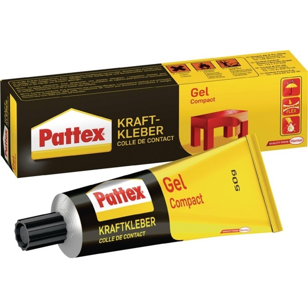 Illustration du produit: Colle forte en gel Compact -40 degr. C à +70 degr. C 50 g tube PATTEX