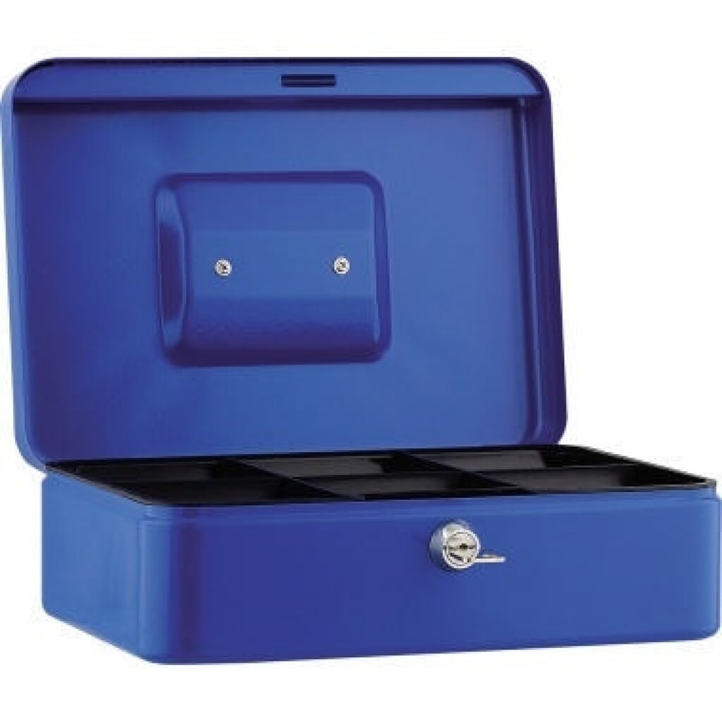 Produktabbildung: Geldkassette 25x9x18cm 5Fächer blau