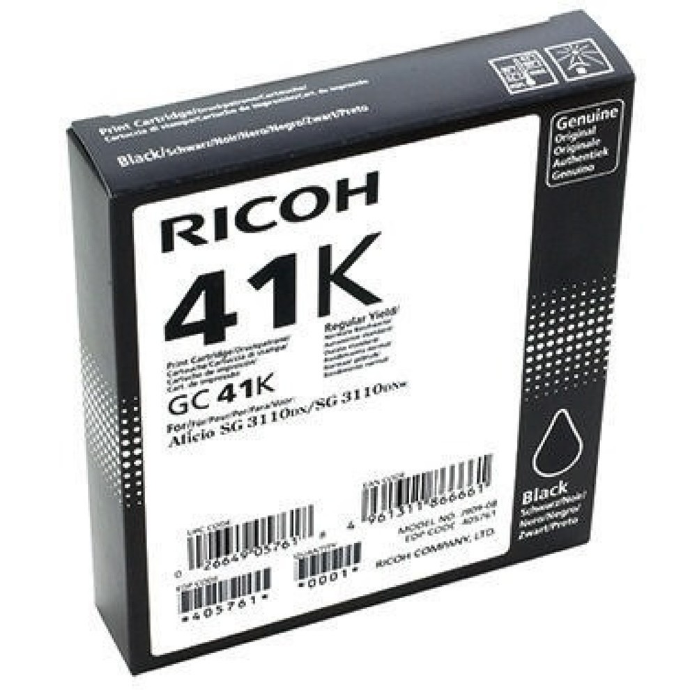 Produktabbildung: Ricoh Gelpatrone 405761 GC-41K 2.500Seiten schwarz