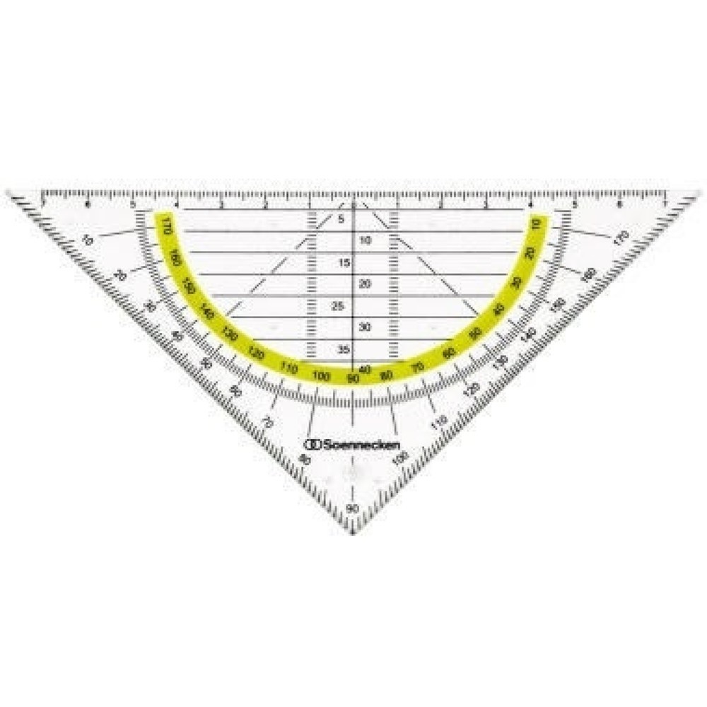 Produktabbildung: Soennecken Geometriedreieck 1823 Kunststoff rauchgrau