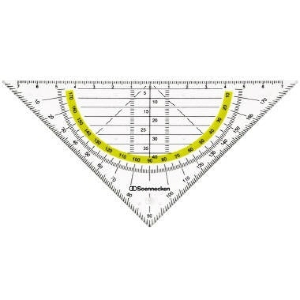 Produktabbildung: Soennecken Geometriedreieck 1823 Kunststoff rauchgrau