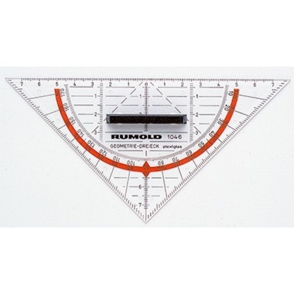 Produktabbildung: RUMOLD Geometriedreieck 1046 16cm Plexiglas transparent