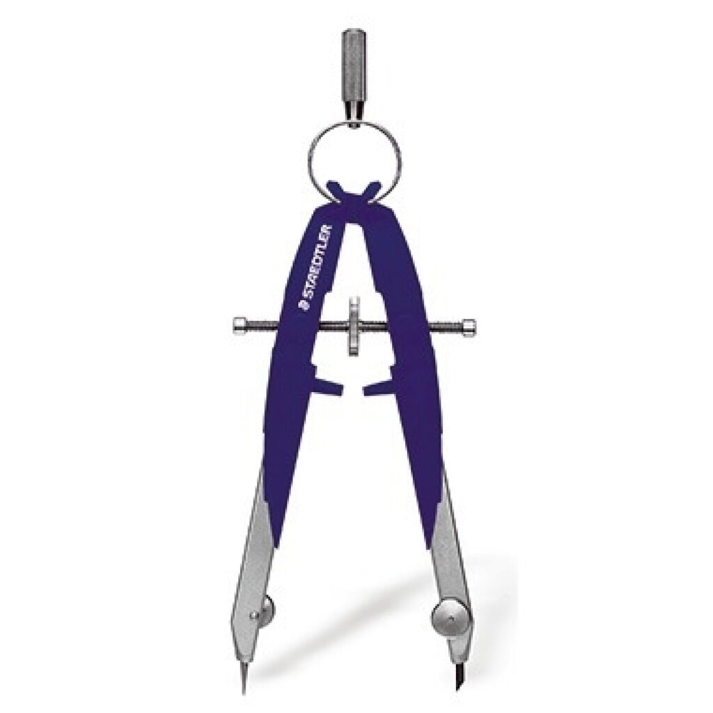 STAEDTLER Zirkel Mars Comfort 556 00 Metall silber/blau Produktabbildung: STAEDTLER Zirkel Mars Comfort 556 00 Metall silber/blau