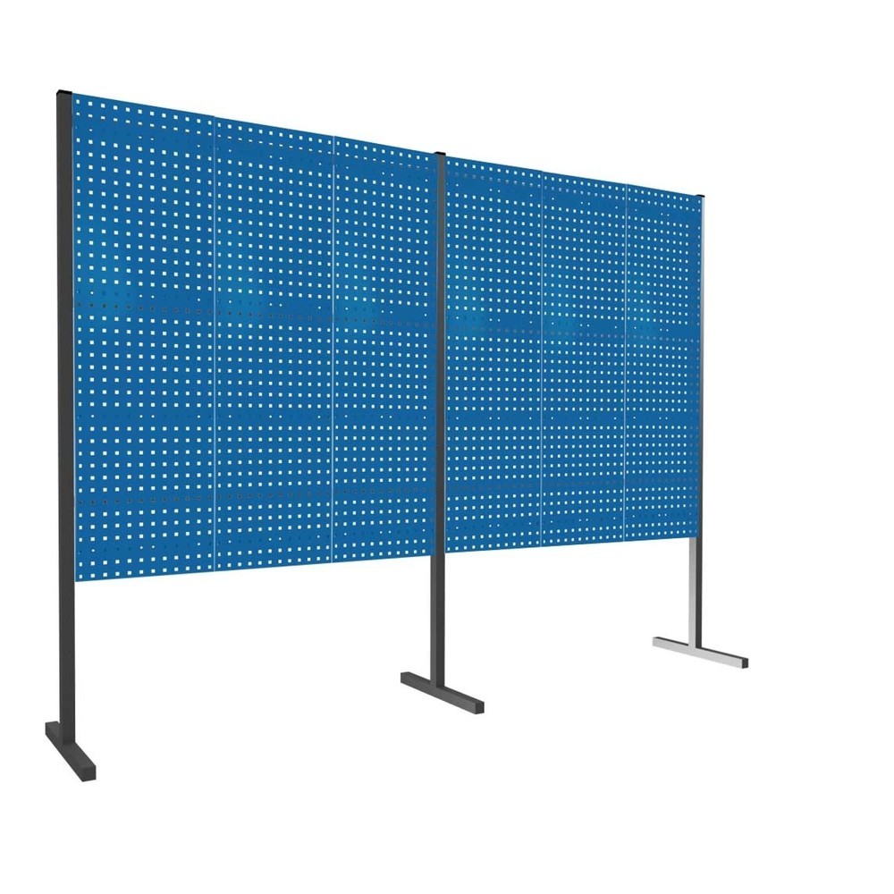 Product afbeelding: 6 geperforeerde platen, dubbel veld 180°, h 1500 mm, gentiaanblauw