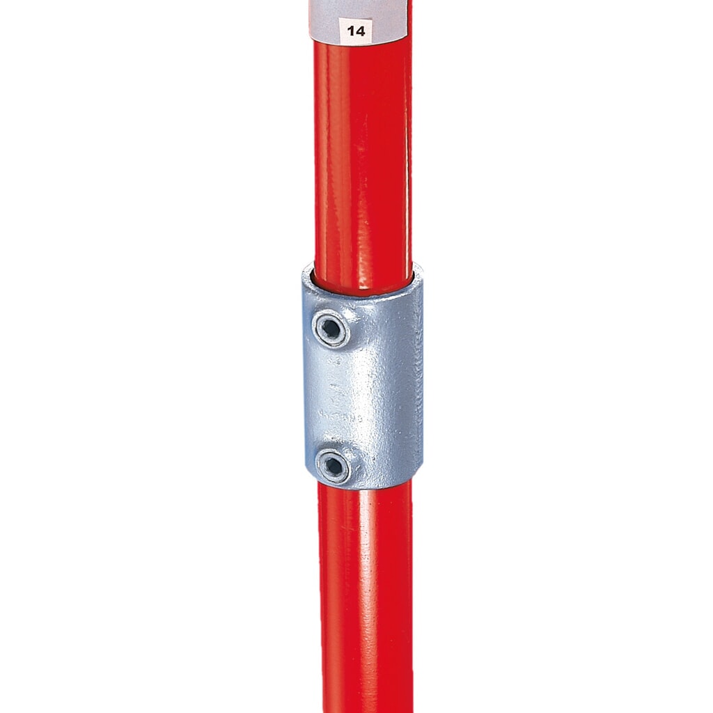 Gerader Verbinder für 2 Rohre, Außen-Ø Rohr 26,9 mm Produktabbildung: Gerader Verbinder für 2 Rohre, Außen-Ø Rohr 26,9 mm