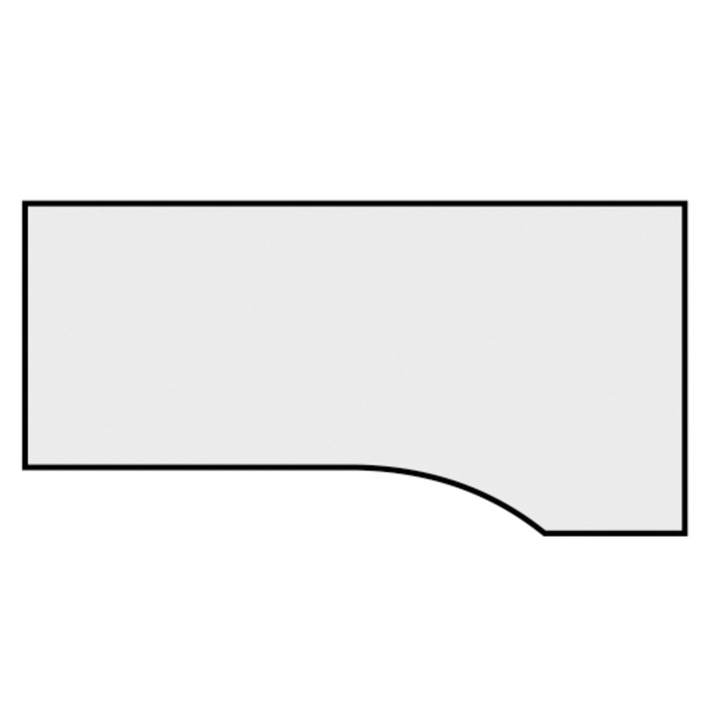 Produktabbildung Nr. 4: Geramöbel Büro-Schreibtisch Profi, C-Fuß-Gestell, PC-Form-Tischplatte links, BxT 1.800 x 1.000 mm, weiß