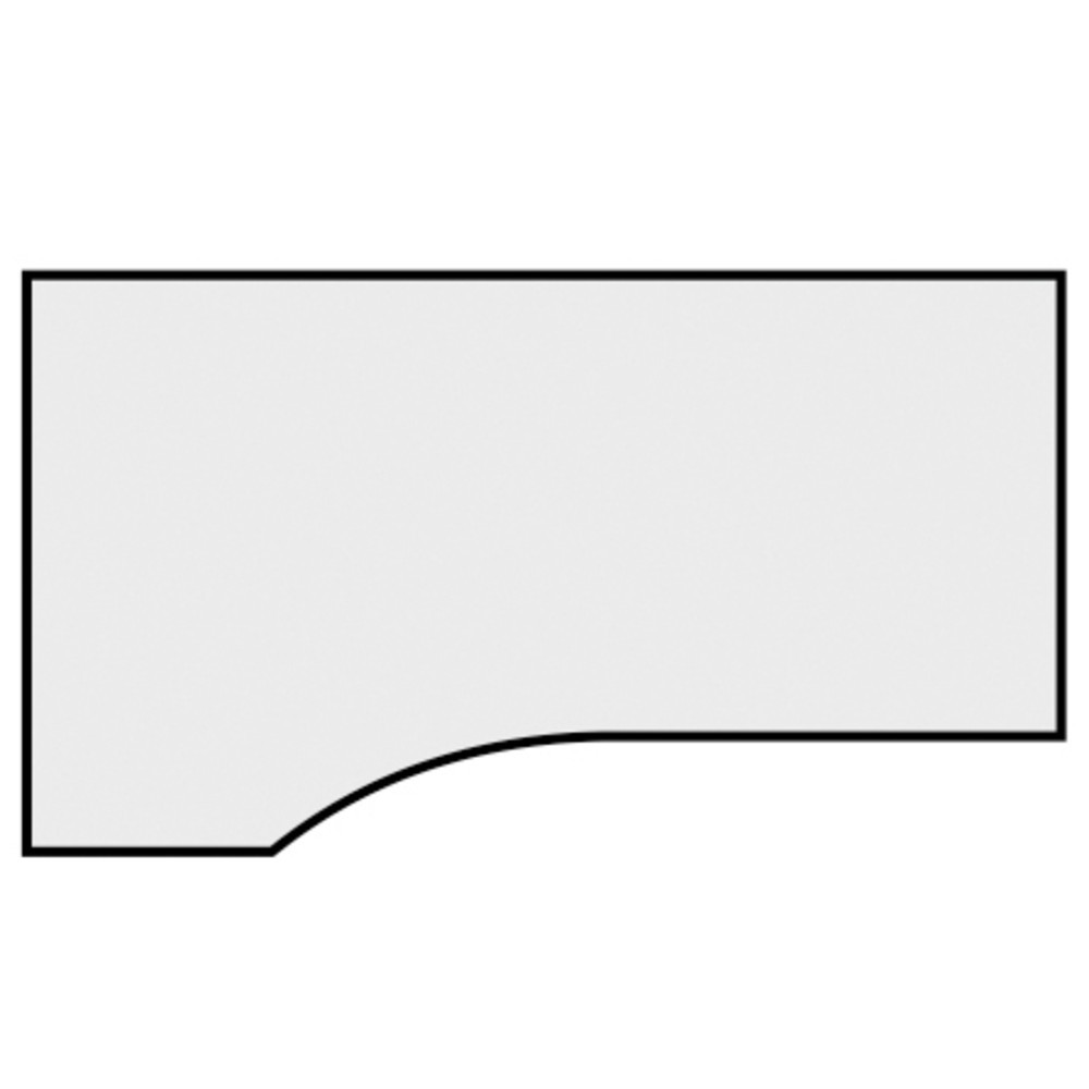 Produktabbildung Nr. 5: Geramöbel Büro-Schreibtisch Profi, C-Fuß-Gestell, PC-Form-Tischplatte links, BxT 1.800 x 1.000 mm, weiß