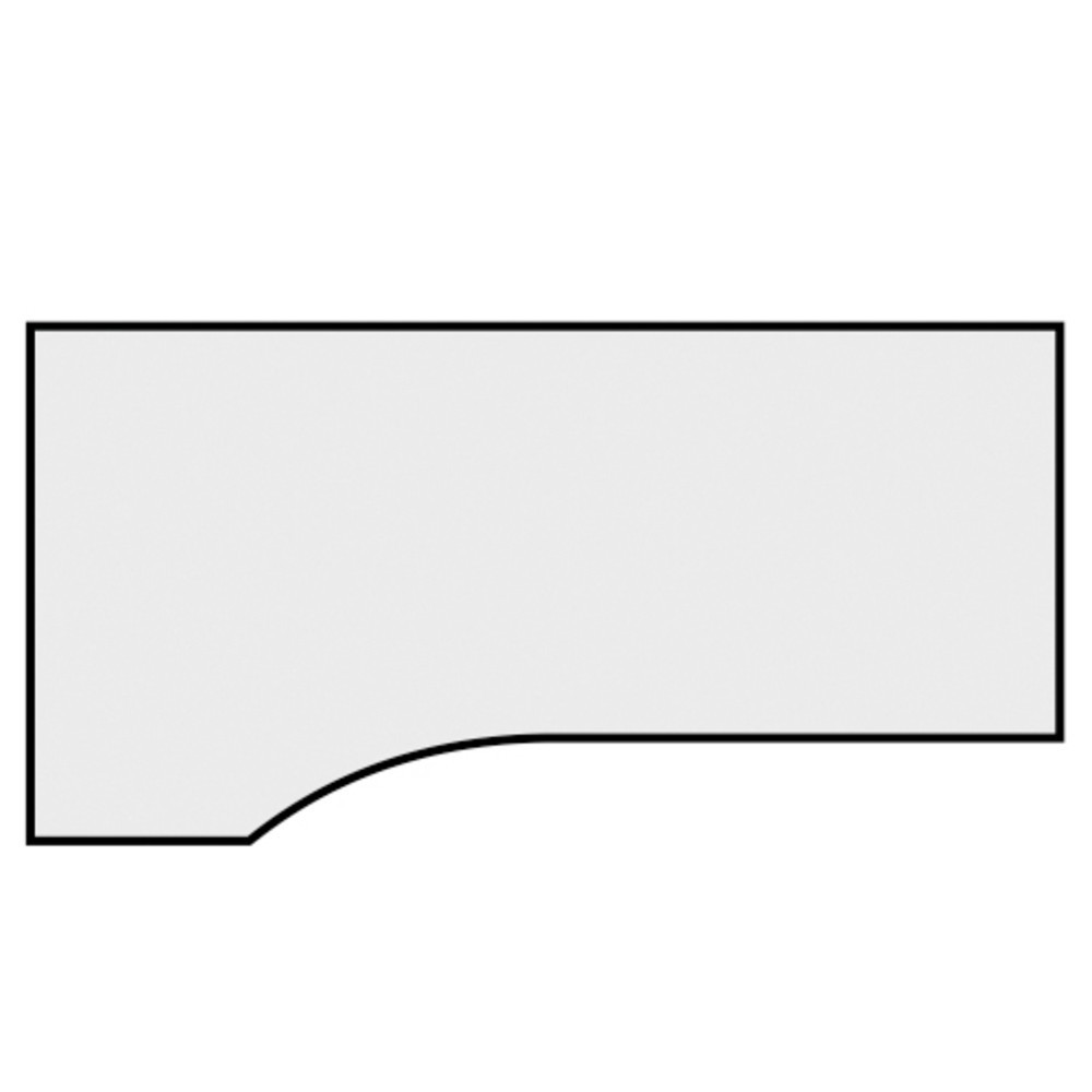 Produktabbildung Nr. 6: Geramöbel Büro-Schreibtisch Profi, C-Fuß-Gestell, PC-Form-Tischplatte links, BxT 1.800 x 1.000 mm, weiß