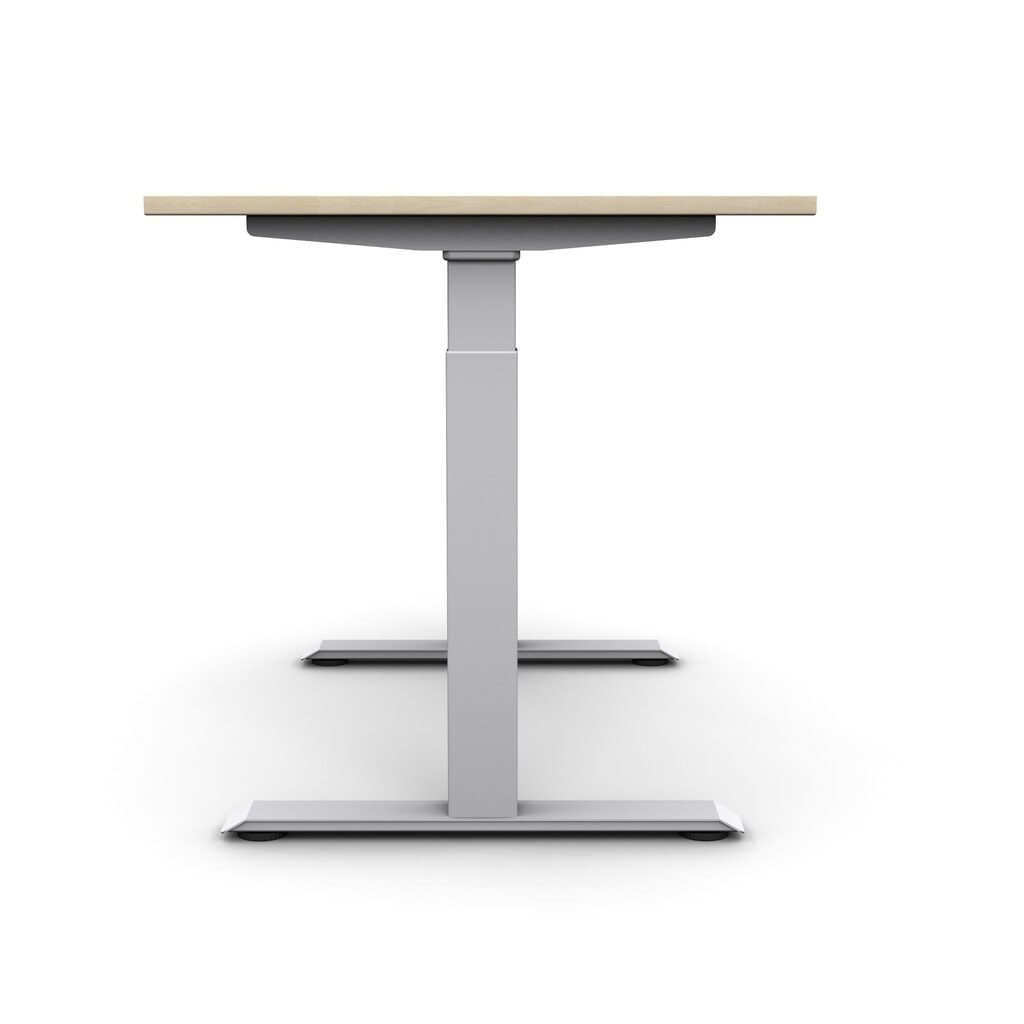 Geramöbel Schreibtisch Elevate Plus, elektrisch höhenverstellbar, HxBxT 630-1.280 x 1.800 x 800 mm, weiß/silber Produktabbildung Nr. 2: Geramöbel Schreibtisch Elevate Plus, elektrisch höhenverstellbar, HxBxT 630-1.280 x 1.800 x 800 mm, weiß/silber