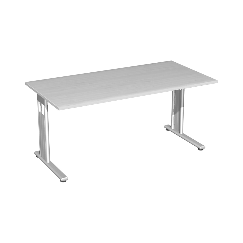 Produktabbildung: Geramöbel Büro-Schreibtisch Lissabon, C-Fuß-Gestell, BxT 1.600 x 800 mm, Ahorn