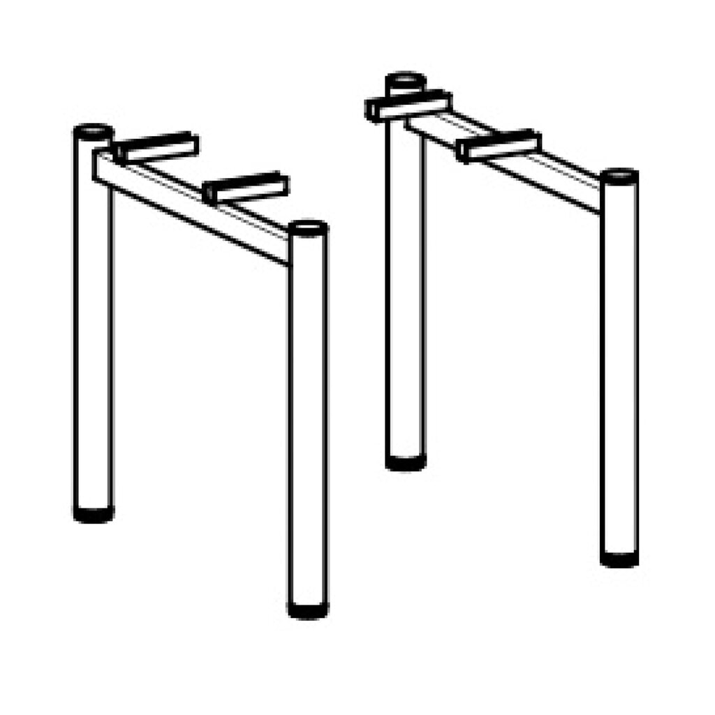 Geramöbel Manuell höhenverstellbarer Schreibtisch Profi, 4-Fuß-Gestell, BxT 1.600 x 800 mm, lichtgrau Produktabbildung Nr. 3: Geramöbel Manuell höhenverstellbarer Schreibtisch Profi, 4-Fuß-Gestell, BxT 1.600 x 800 mm, lichtgrau