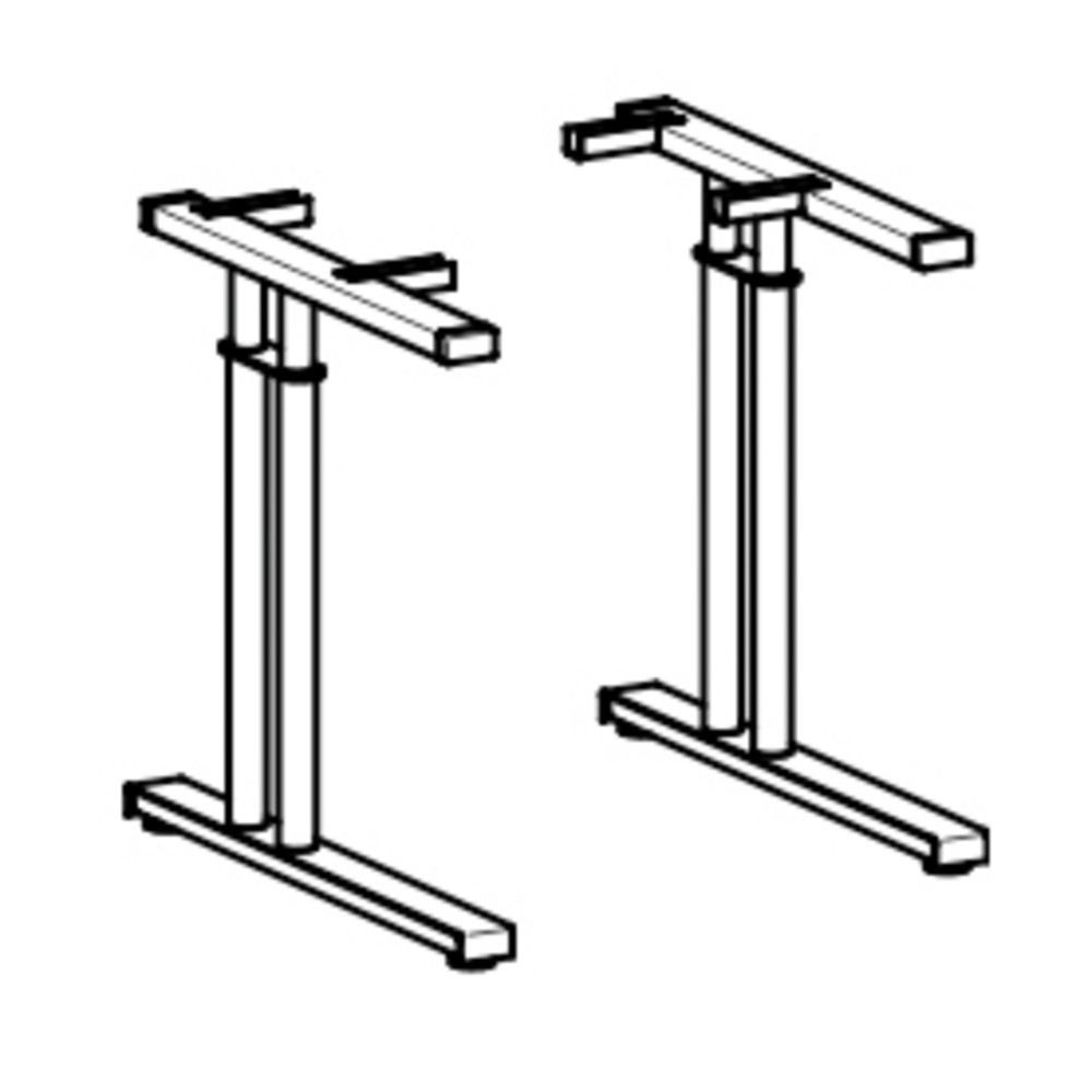 Produktabbildung Nr. 3: Geramöbel Büro-Schreibtisch Profi, C-Fuß-Gestell, PC-Form-Tischplatte links, BxT 1.800 x 1.000 mm, weiß