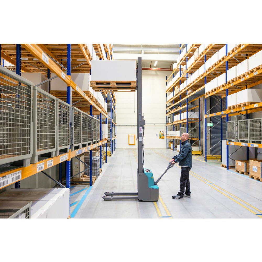 N° de l'image du produit 11 : Gerbeur électrique Ameise® PSE 1.2, mât télescopique double, hauteur de levée 3 600 mm, capacité de charge 1 200 kg