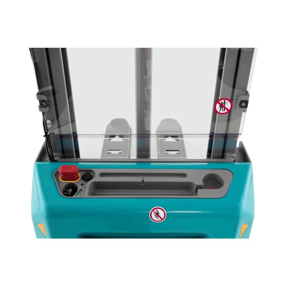 N° de l'image du produit 5 : Gerbeur électrique Ameise® PSE 1.2, mât télescopique double, hauteur de levée 3 600 mm, capacité de charge 1 200 kg