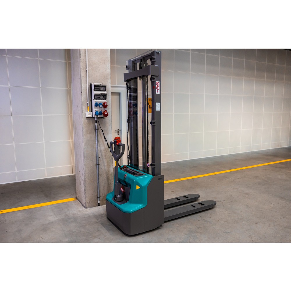 N° de l'image du produit 9 : Gerbeur électrique Ameise® PSE 1.2, mât télescopique double, hauteur de levée 3 600 mm, capacité de charge 1 200 kg