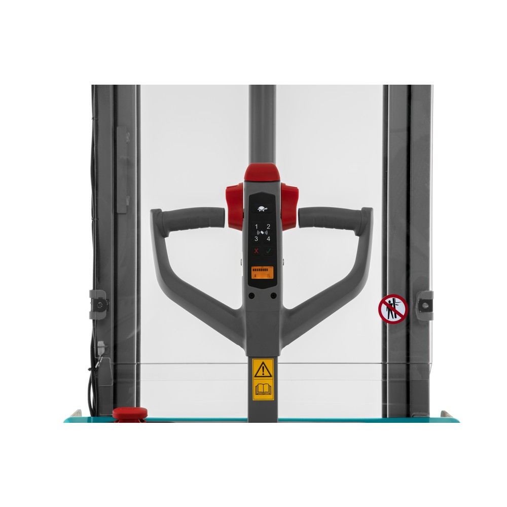 N° de l'image du produit 4 : Gerbeur électrique Ameise® PSE 1.2, mât télescopique double, hauteur de levée 3 600 mm, capacité de charge 1 200 kg