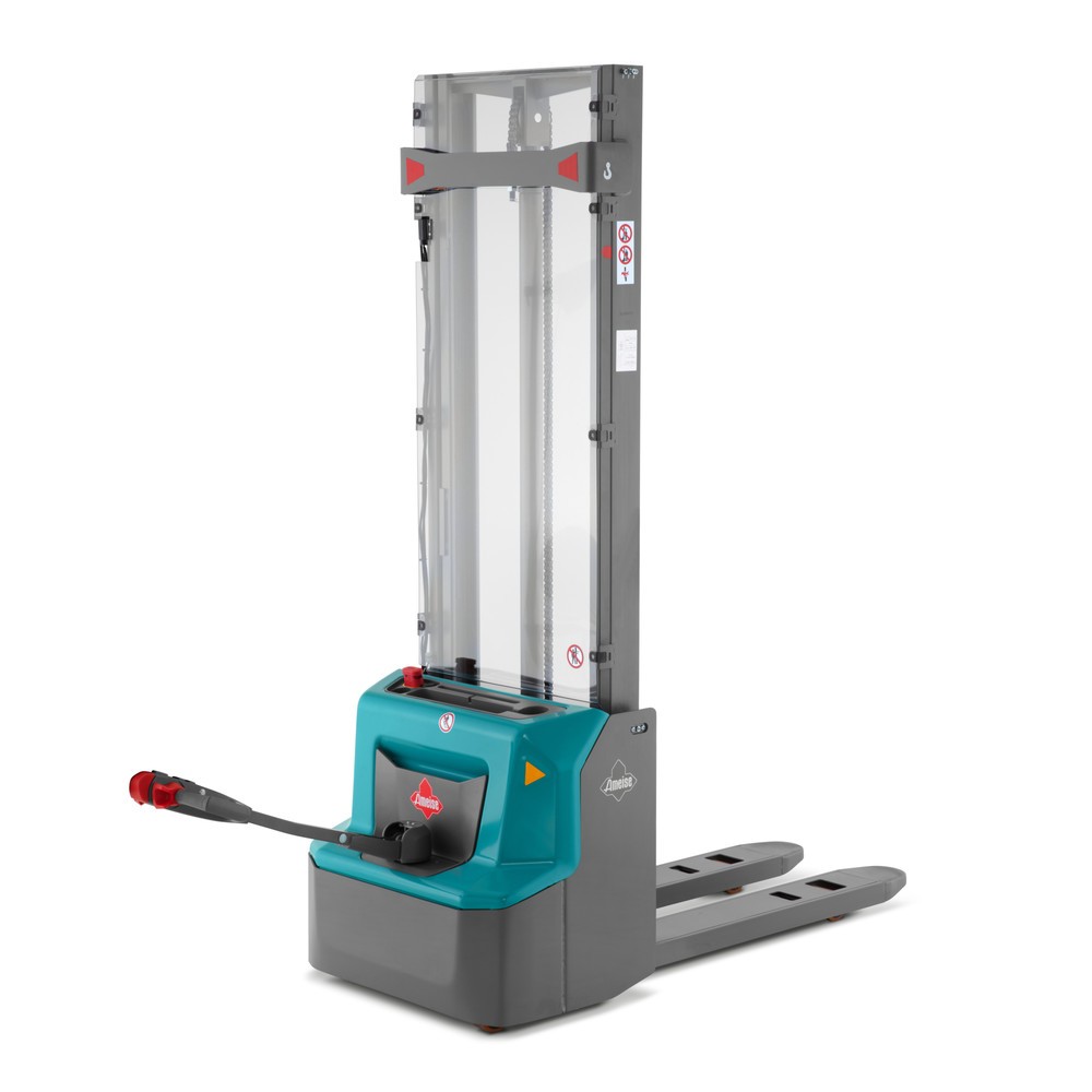 N° de l'image du produit 7 : Gerbeur électrique Ameise® PSE 1.2, mât télescopique double, hauteur de levée 3 600 mm, capacité de charge 1 200 kg