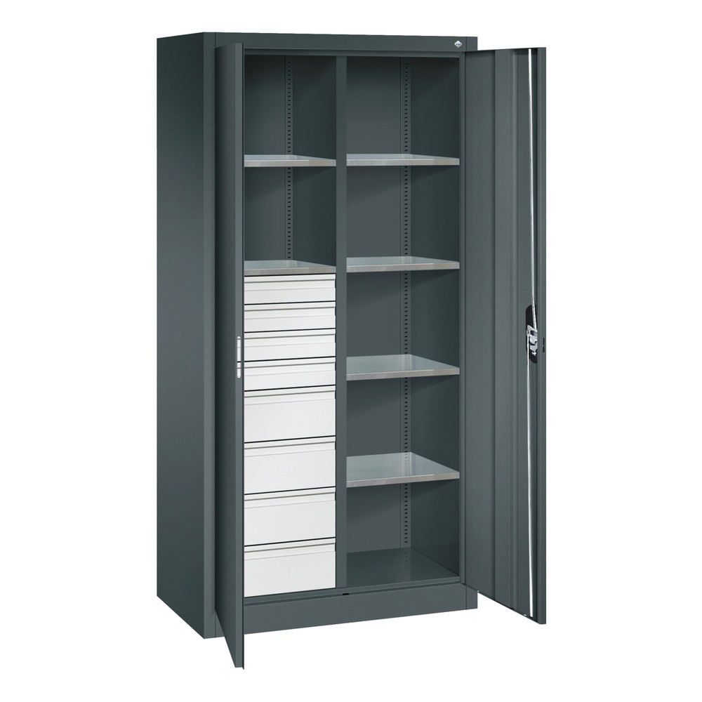 Productafbeelding nr. 10: Gereedschapskast C+P, 4x86 + 4x174 mm, 6 legborden, breedte 930 mm, antracietgrijs, antracietgrijs
