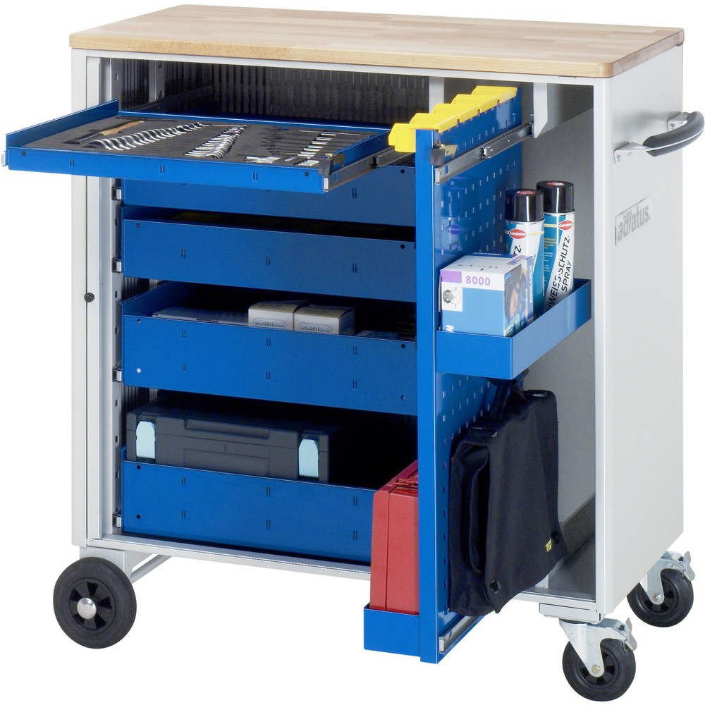 Product afbeelding: Gereedschapswagen RAU serie adlatus, hxbxd 1.080 x 1.025 x 520 mm, 5 lades 1 x 40, 2 x 105, 2 x 130 mm, beuken werkblad