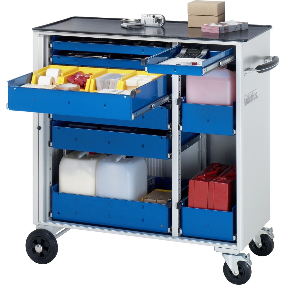 Product afbeelding: Gereedschapswagen RAU serie adlatus, hxbxd 1.080 x 1.025 x 520 mm, 9 lades 3 x 40, 3 x 105, 3 x 130 mm, metalen werkblad