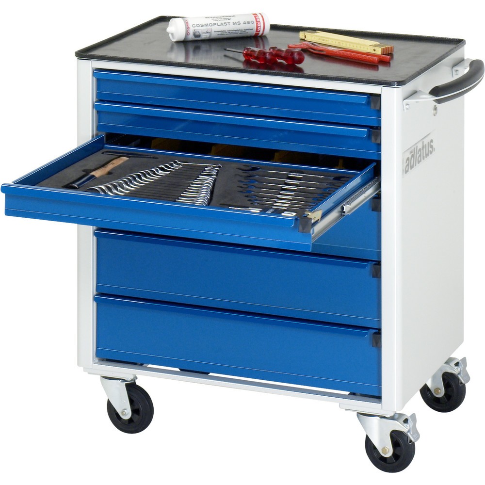 Product afbeelding: Gereedschapswagen RAU serie adlatus 700, hxbxd 790 x 700 x 510 mm, 6 lades 3 x 65, 3 x 130 mm, metalen werkblad