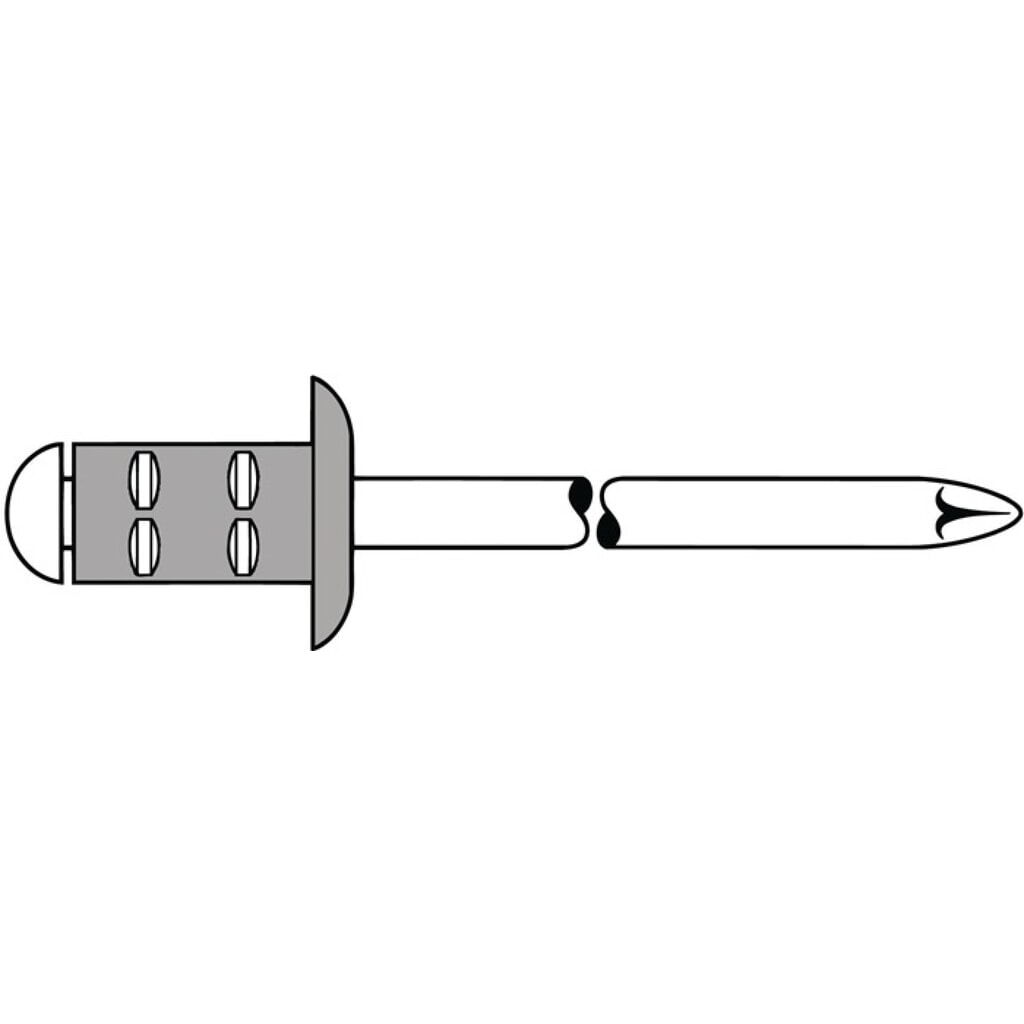 Produktabbildung: GESIPA Blindniet PolyGrip® Nietschaft dxl 3,2x8,0mm Alu/Stahl 100 St