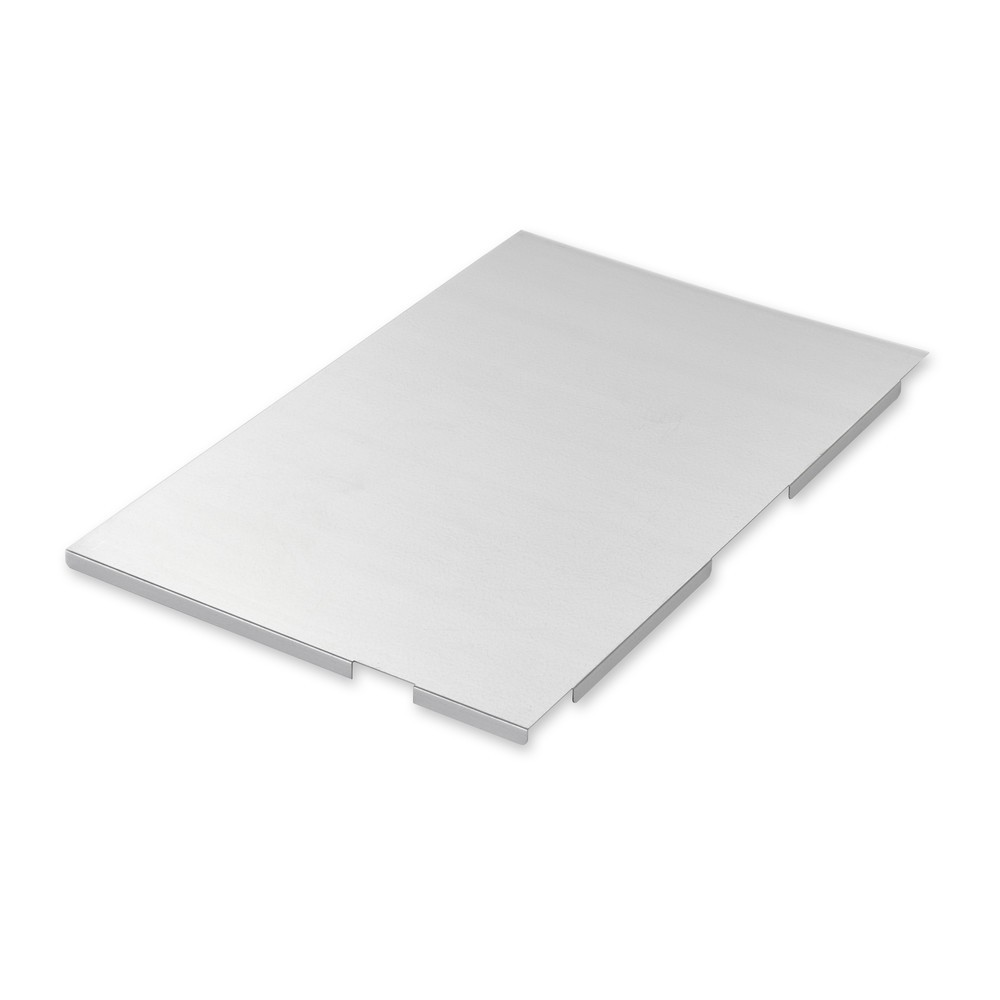 Product afbeelding: Gesloten stalen legbord voor palletuittrekvoorziening, draagvermogen 600 kg, uittrekdiepte 70%