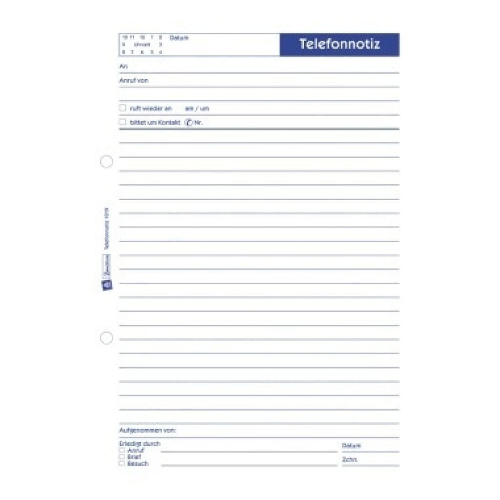 Produktabbildung: Avery Zweckform Gesprächsnotiz 1019 DIN A5 50Blatt weiß