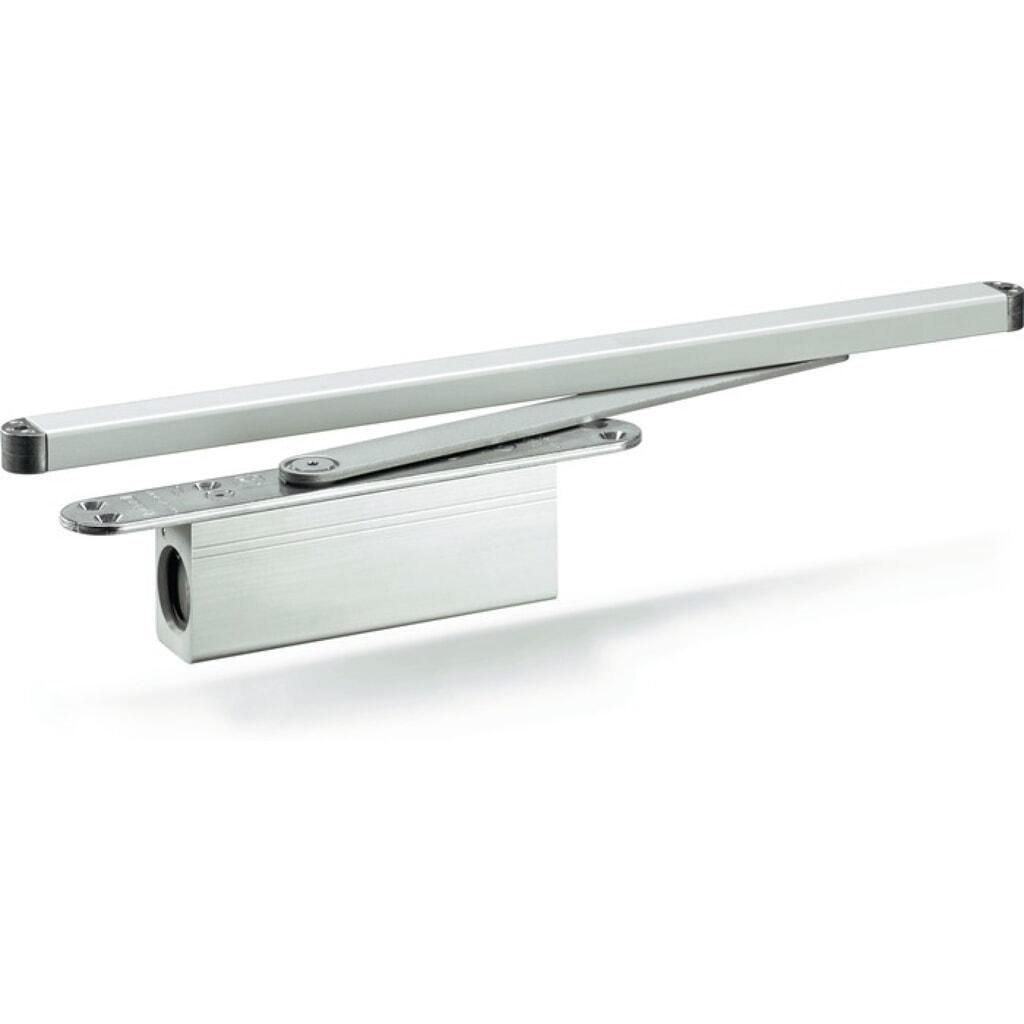 GEZE Türdämpfung ActiveStop, silber, integrierter Türschließer Produktabbildung: GEZE Türdämpfung ActiveStop, silber, integrierter Türschließer