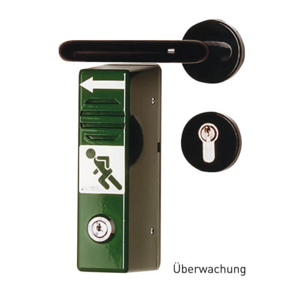 Produktabbildung Nr. 2: GfS Schwenk-Türwächter grün vorgerichtet für bauseitigen Profilhalbzylinder