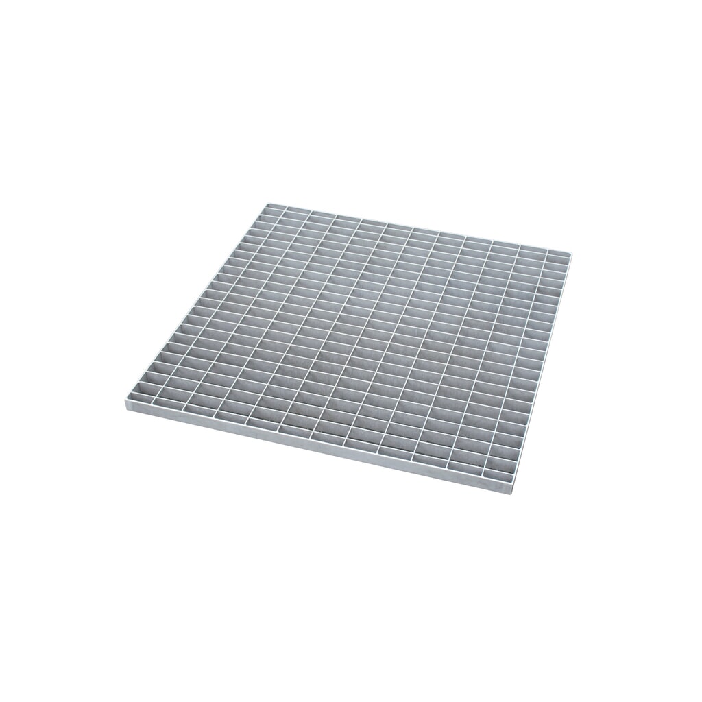 Gitterrost aus Edelstahl für Bauer® Auffangwanne, BxT 800 x 800 mm, 1x 200 l Produktabbildung: Gitterrost aus Edelstahl für Bauer® Auffangwanne, BxT 800 x 800 mm, 1x 200 l