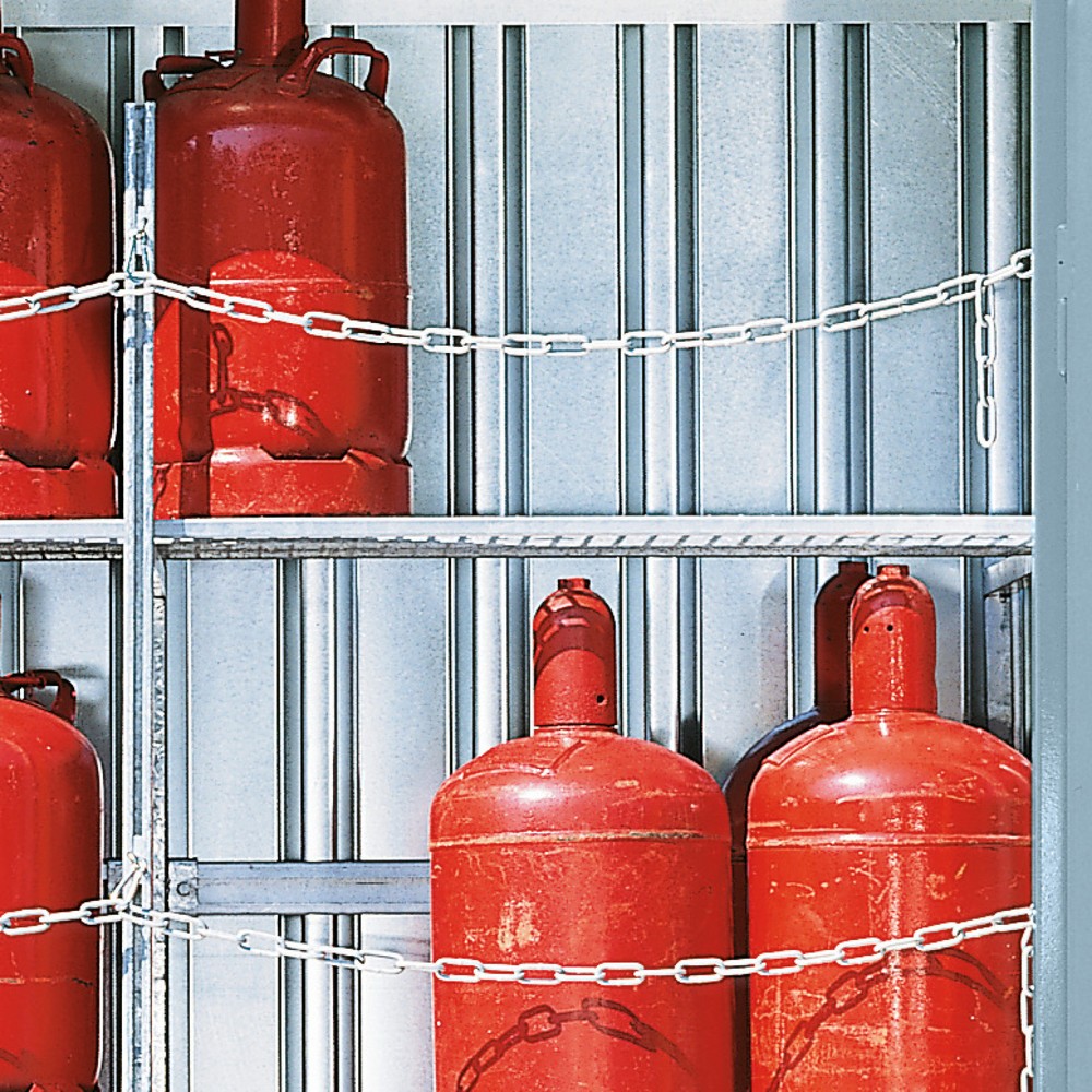 Produktabbildung: Gitterrost-Regalboden für SAFE Gasflaschen-Lagercontainer TRGS 510, BxT 1.300 x 800 mm