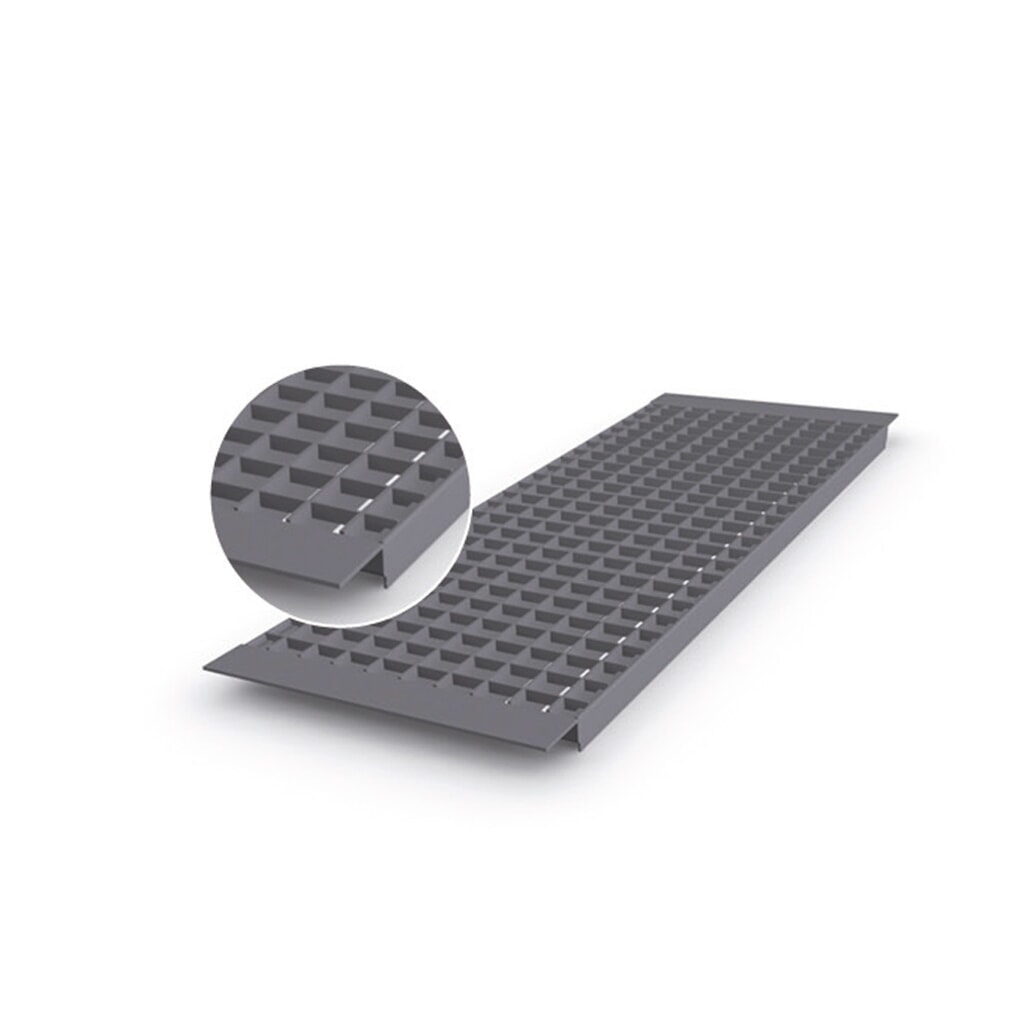 Produktabbildung: Gitterrostboden für Palettenregal, eingelegt, BxT 2.700 x 1.100 mm, Fachlast 1.600 kg, Maschenweite 44 x 66 mm