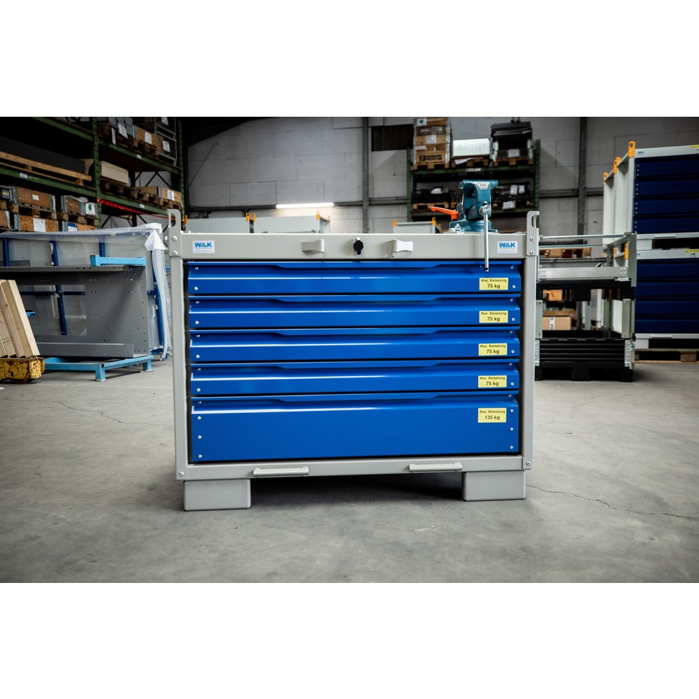 Produktabbildung Nr. 2: Gitty Schubladenschrank, HxBxT 1.010 x 1.250 x 860 mm, mit 4  Schubladen, Größe S