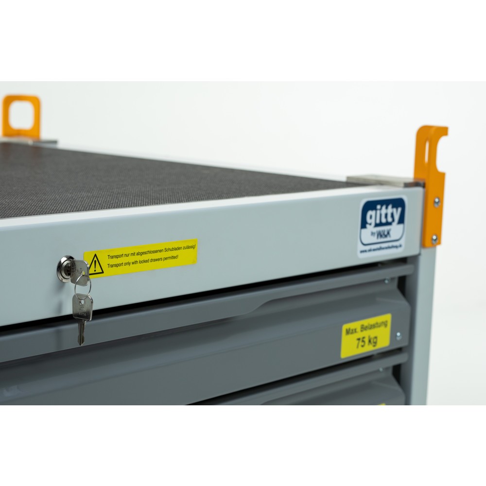 Produktabbildung Nr. 4: Gitty Start Schubladenschrank, HxBxT 1.010 x 1.250 x 860 mm, mit 3 Schubladen, 1x Größe XS, 1x Größe M, 1x Größe L