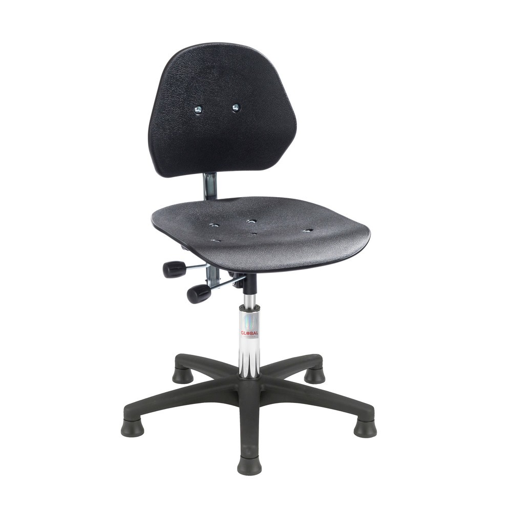 Número de imagen del producto 1: Global Stole A/S Silla giratoria de trabajo Sólido, altura de construcción del asiento 480-610 mm, deslizamientos de suelo, base de plástico
