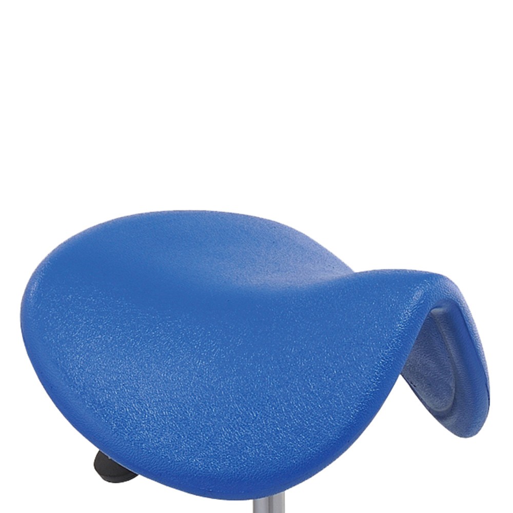 N° de l'image du produit 4 : Global Stole A/S Tabouret Ergonomic, assise selle en PU, hauteur d’assise comprise entre 620 et 800 mm, réglage de l’inclinaison de l’assise, pied trompette, patins, noir