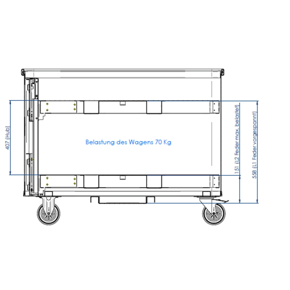 Produktabbildung Nr. 5: Federbodenwagen aus Aluminium, Volumen 380 Liter