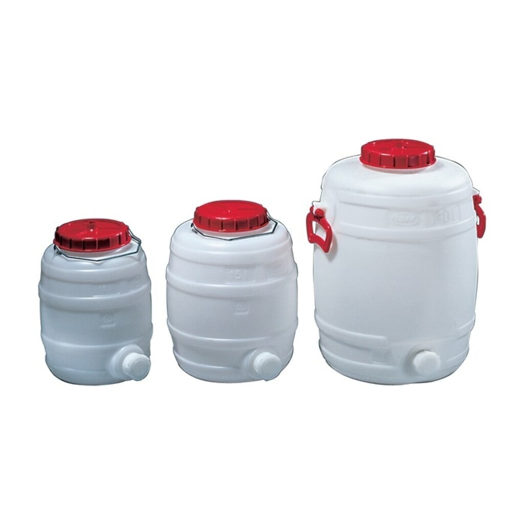 Graf Fass, 10 l PE weiß, 1 Tragebügel Produktabbildung: Graf Fass, 10 l PE weiß, 1 Tragebügel