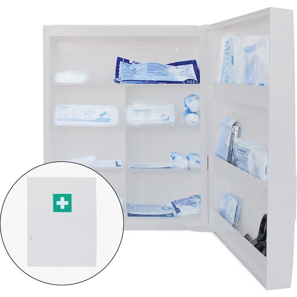 GRAMM medical Kunststoff-Verbandschrank DIN 13157:2021 Produktabbildung: GRAMM medical Kunststoff-Verbandschrank DIN 13157:2021