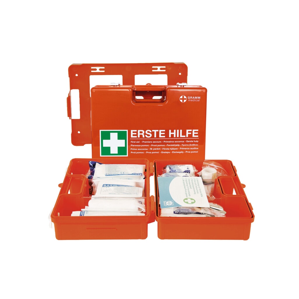 GRAMM medical Verbandkoffer DOMINO, DIN 13157:2021 Produktabbildung: GRAMM medical Verbandkoffer DOMINO, DIN 13157:2021