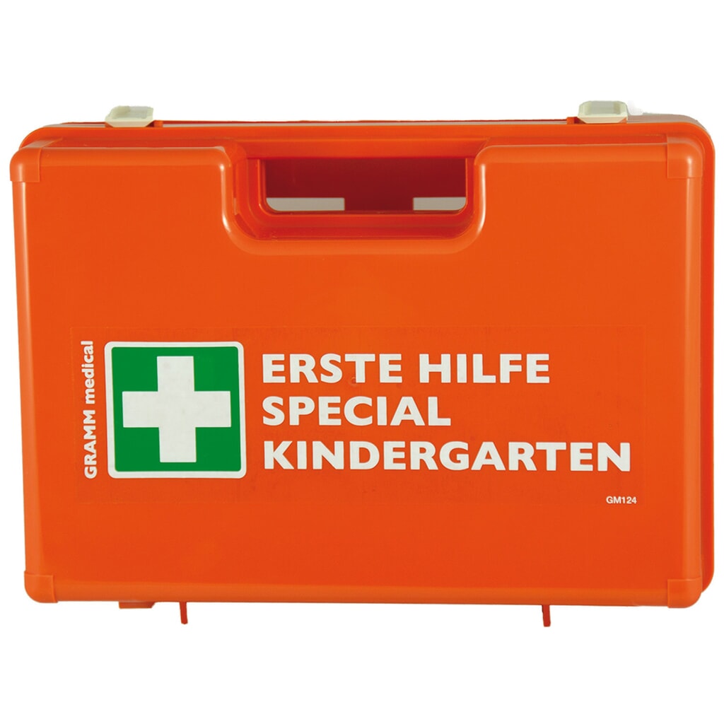 Produktabbildung: GRAMM medical Verbandkoffer KINDERGARTEN, DIN 13157:2021 + Zusatzausstattung