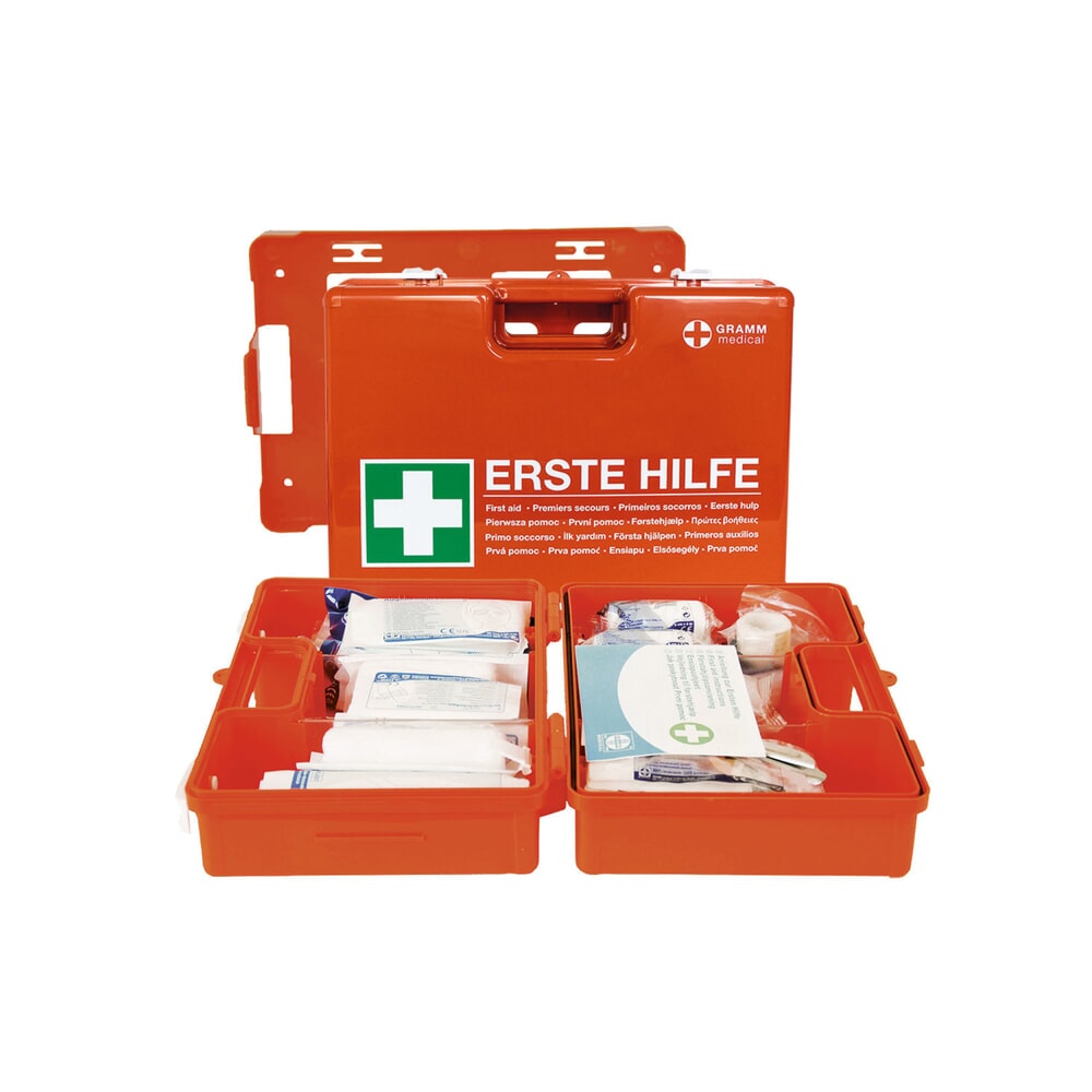 Produktabbildung: GRAMM medical Verbandkoffer SAN, DIN 13169:2021