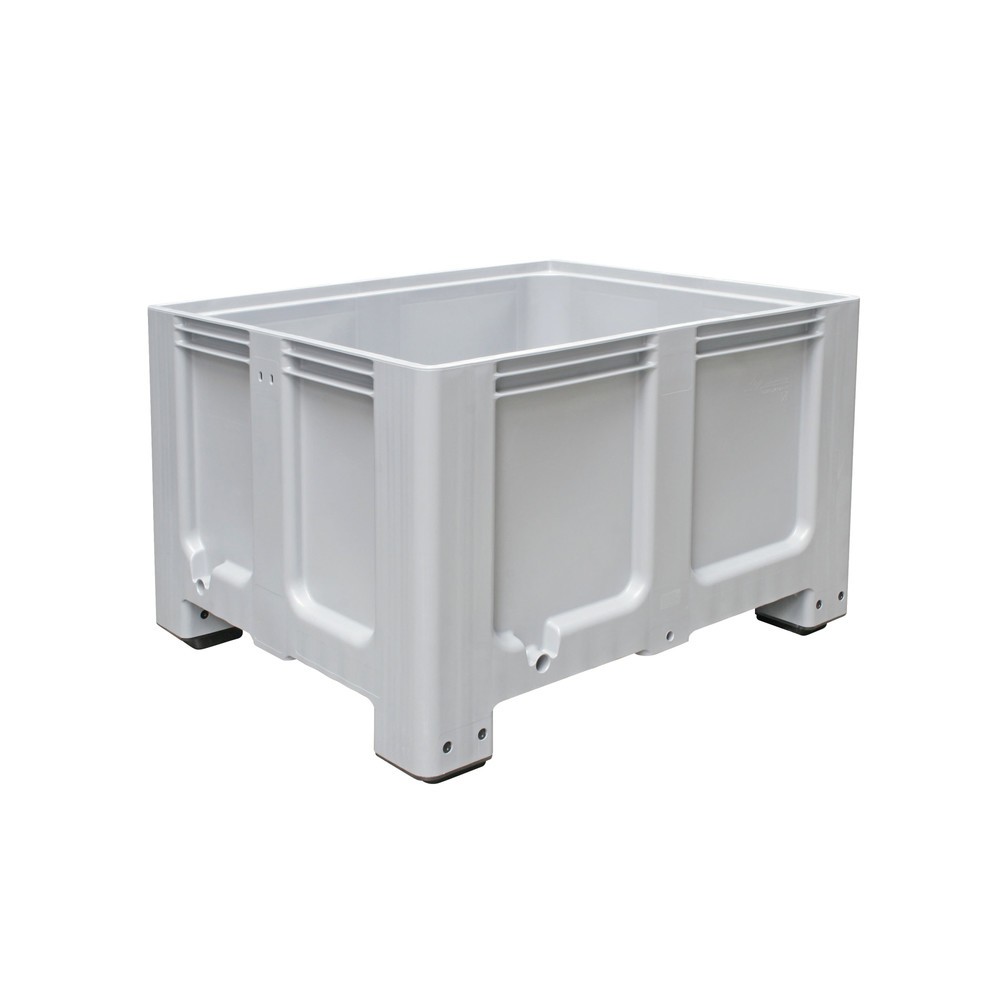Imagen del producto: Gran contenedor de polietileno, 610 litros, con pies, gris