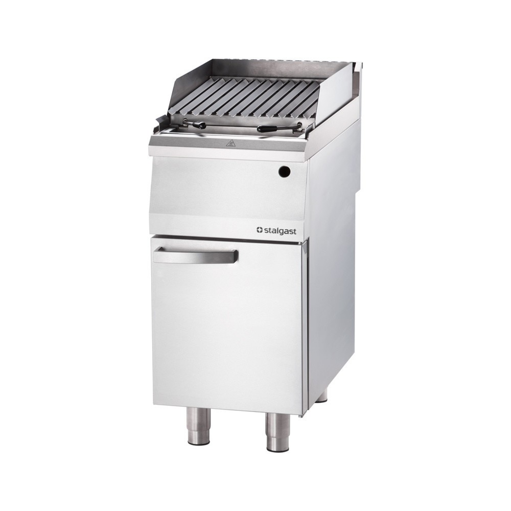 Illustration du produit: Gril en pierre de lave Stalgast avec grille en S pour poissons et fruits de mer, Série 700 ND, 400 mm