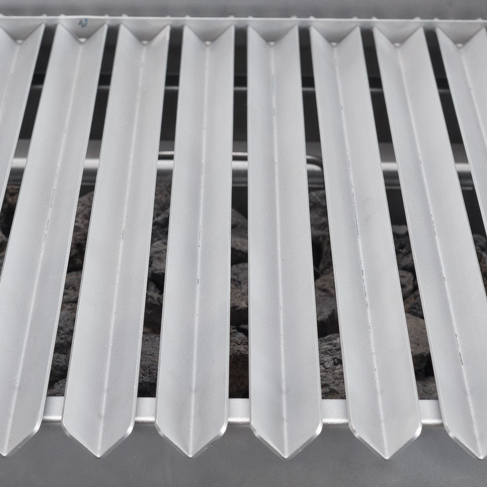 N° de l'image du produit 3 : Gril en pierre de lave Stalgast avec grille en V pour viande et légumes, Série 700 ND, 400 mm