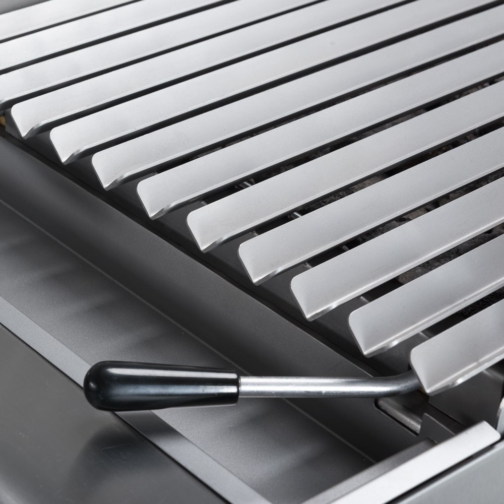 N° de l'image du produit 2 : Gril en pierre de lave Stalgast avec grille en V pour viande et légumes, Série 700 ND, 800 mm
