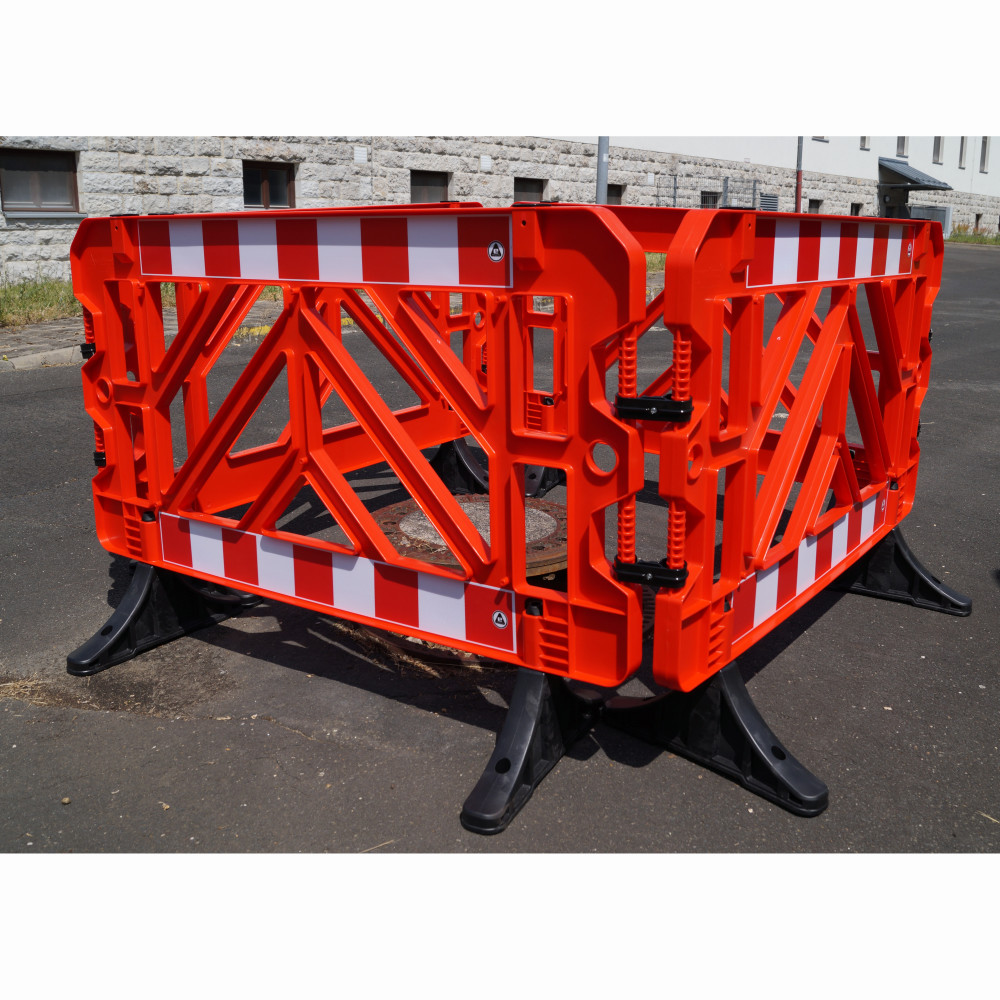 N° de l'image du produit 6 : Grille de barrage en PP, pieds en PVC, rouge